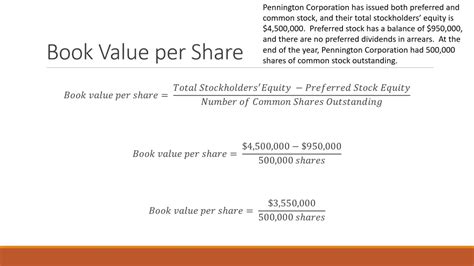 how to calculate book value of a share