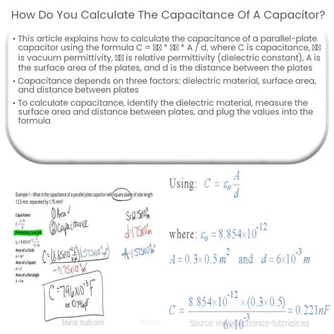 How To Calculate Capacitor Capacitance