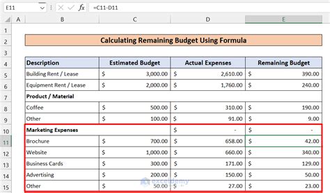 how to calculate cash budget in excel
