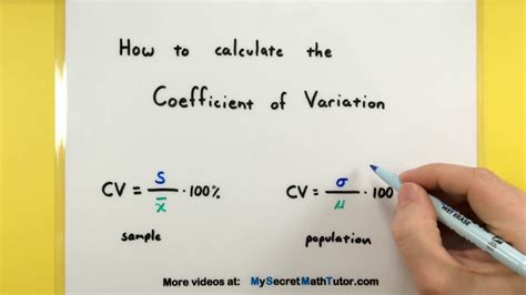 how to calculate coefficient of variation