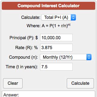 how to calculate compound interest using iphone calculator