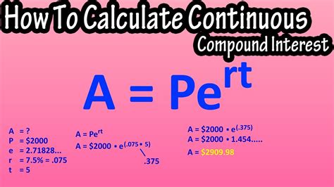 how to calculate continuous compound interest