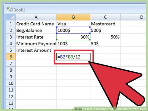 how to calculate credit card apr in excel