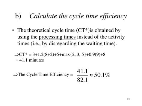 how to calculate cycle time efficiency