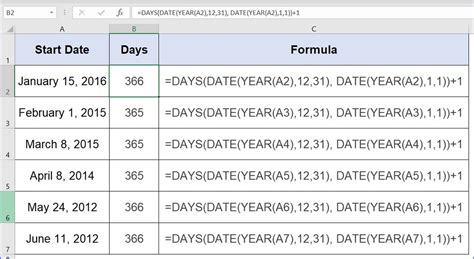 how to calculate days from years in excel