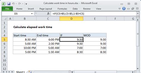 how to calculate days in hours in excel