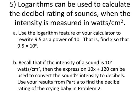 How To Calculate Decibels Using Logarithms