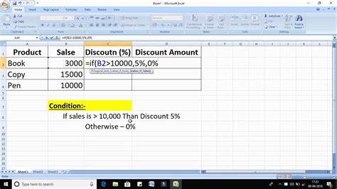 how to calculate discount value in excel