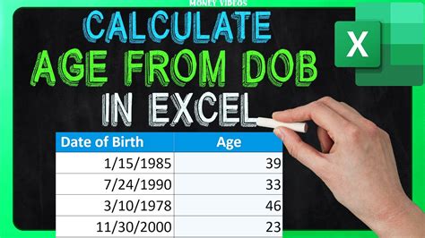 how to calculate dob to age in excel