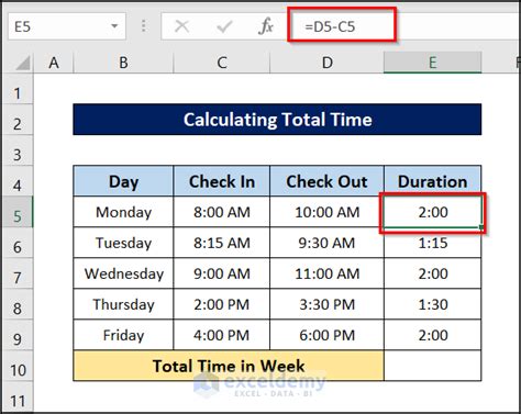 how to calculate duration of hours in excel