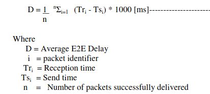how to calculate end to end delay in network