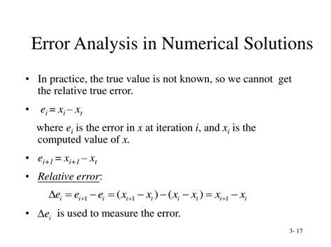 how to calculate error in numerical methods