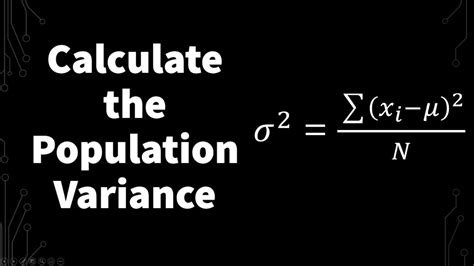 how to calculate for population variance