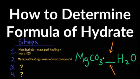 how to calculate formula of a hydrate