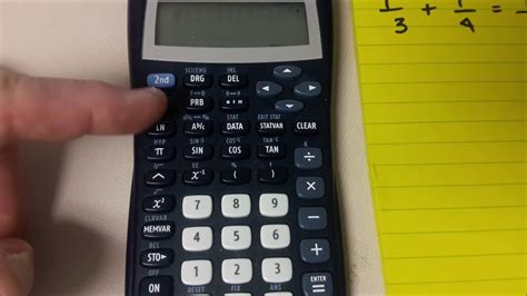 how to calculate fractions on a graphing calculator