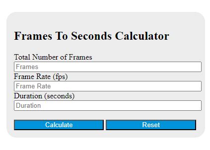 How To Calculate Frames Per Second In Video