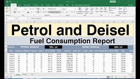 how to calculate fuel consumption in excel