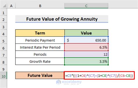 how to calculate future value formula in excel