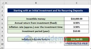 how to calculate future value of money with inflation in excel