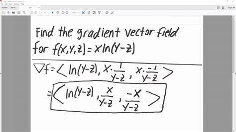 how to calculate gradient calc 3