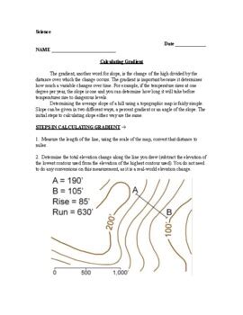 how to calculate gradient in geography pdf