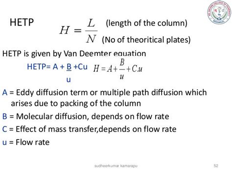 how to calculate hetp