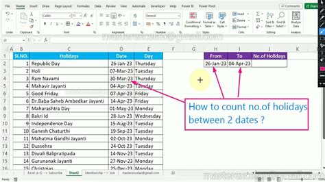 how to calculate holiday in excel