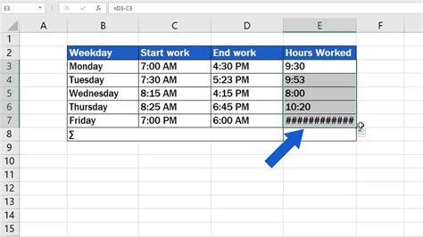 how to calculate hours from days in excel