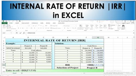 how to calculate internal rate of return without excel