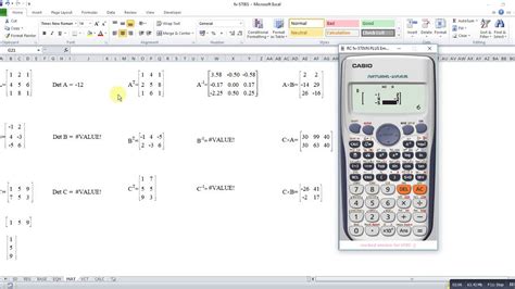 how to calculate inverse matrix using calculator casio fx 570es