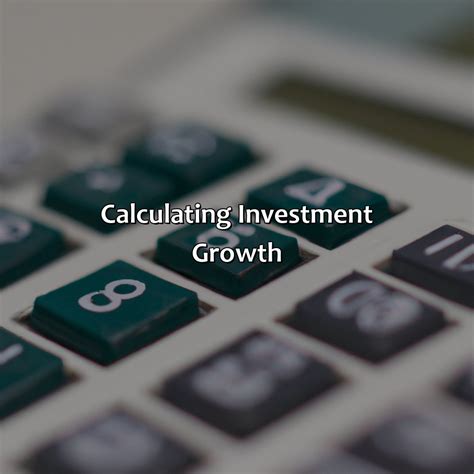 how to calculate investment growth excel