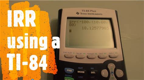 how to calculate irr in ti 84