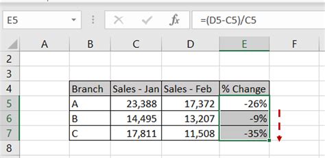 how to calculate less percentage in excel