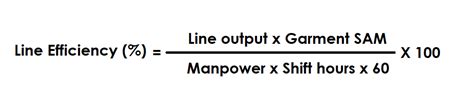 how to calculate line efficiency using cycle time