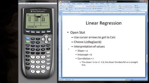 How To Calculate Linear Regression On Ti 84