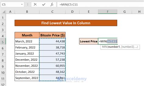 how to calculate lowest score in excel