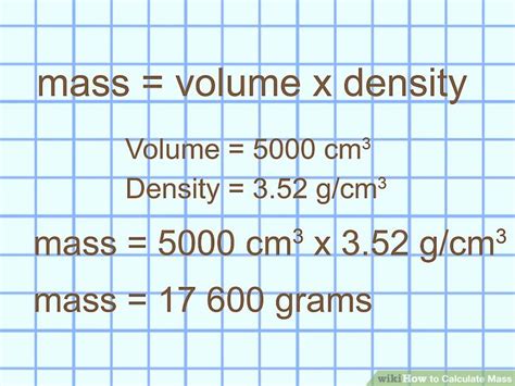 how to calculate mass in technical science