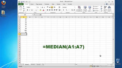 how to calculate median excel