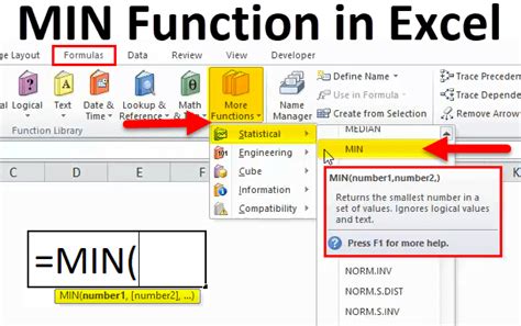how to calculate min formula