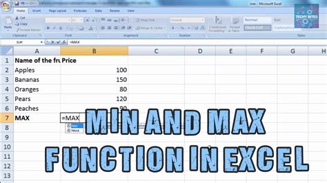 how to calculate min median and max in excel