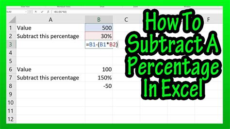 how to calculate minus 10 percent in excel
