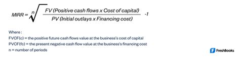 how to calculate modified internal rate of return
