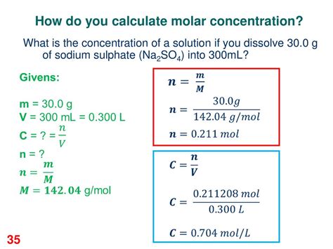 How To Calculate Molar Concentration In Titration