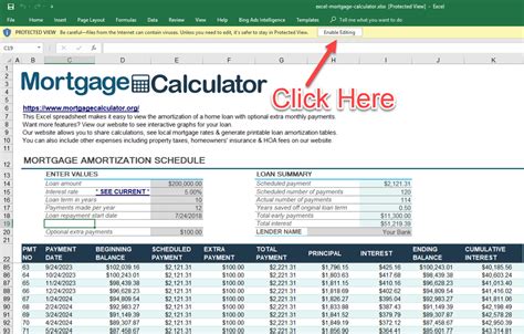 how to calculate mortgage amortization in excel