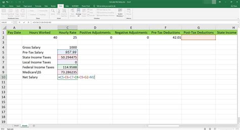 how to calculate net payment in excel