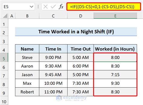 how to calculate no of years worked in excel