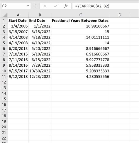 how to calculate number of years from date of joining in excel