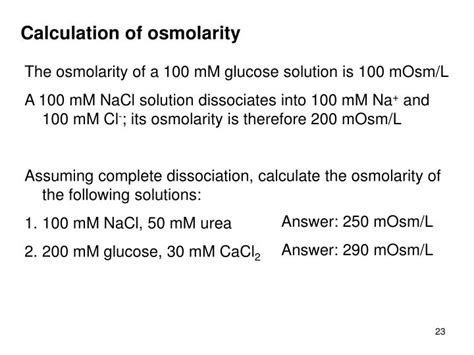 How To Calculate Osmolarity Of Sucrose Solution