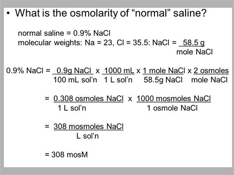 How To Calculate Osmolarity With Solution