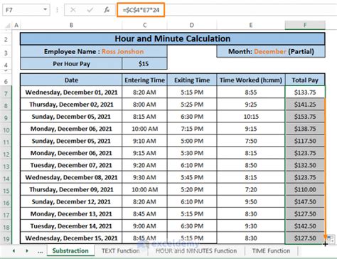 how to calculate payroll hours and minutes in excel